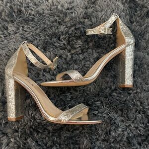 Lulus silver block heels